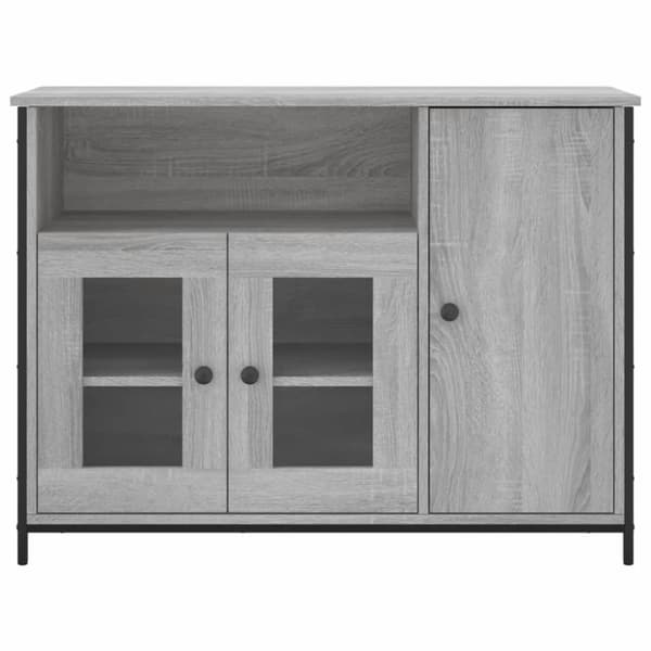 vidaXL skænk 100x35x75 cm konstrueret træ grå sonoma-eg