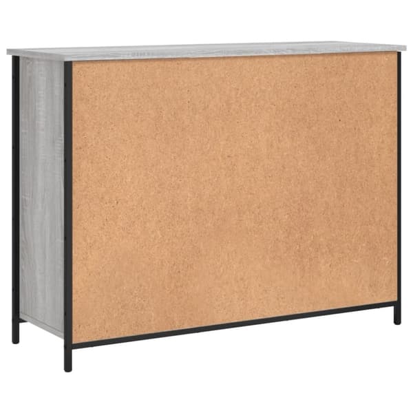vidaXL skænk 100x35x75 cm konstrueret træ grå sonoma-eg