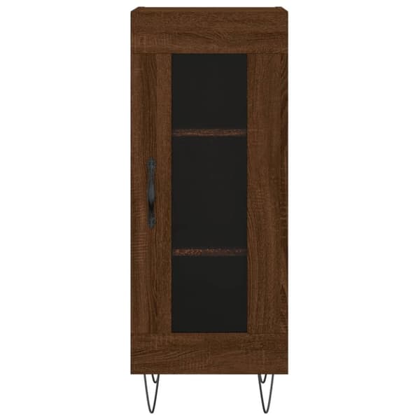 vidaXL Highboard brun eik 34,5x34x180 cm konstruert tre