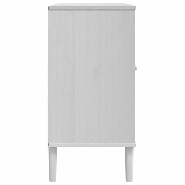 vidaXL Skjenk SENJA rotting utseende hvit 112x40x80 cm heltre furu