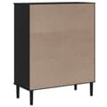 Miniatyrbillede 7 af 11: vidaXL skænk SENJA 90x40x112 cm rattan-look massivt fyrretræ sort
