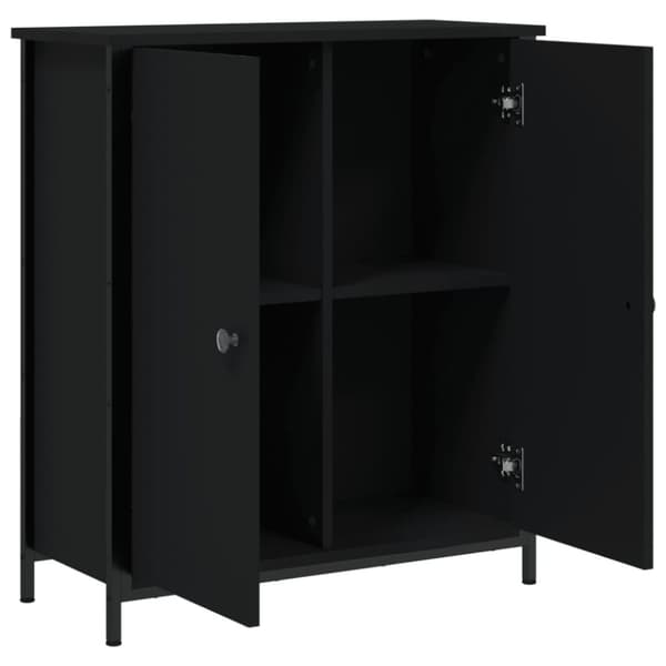 vidaXL skab 70x30x80 cm konstrueret træ sort
