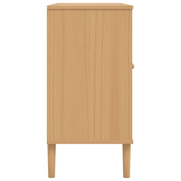 vidaXL Senkki SENJA rottinkityyli ruskea 112x40x80 cm täysi mänty