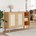 Pikkukuva 1 / 11: vidaXL Senkki SENJA rottinkityyli ruskea 112x40x80 cm täysi mänty