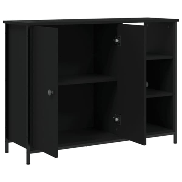 vidaXL skænk 100x33x75 cm konstrueret træ sort