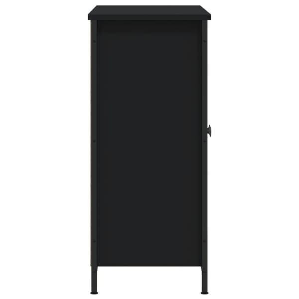 vidaXL Skjenk svart 100x33x75 cm konstruert tre