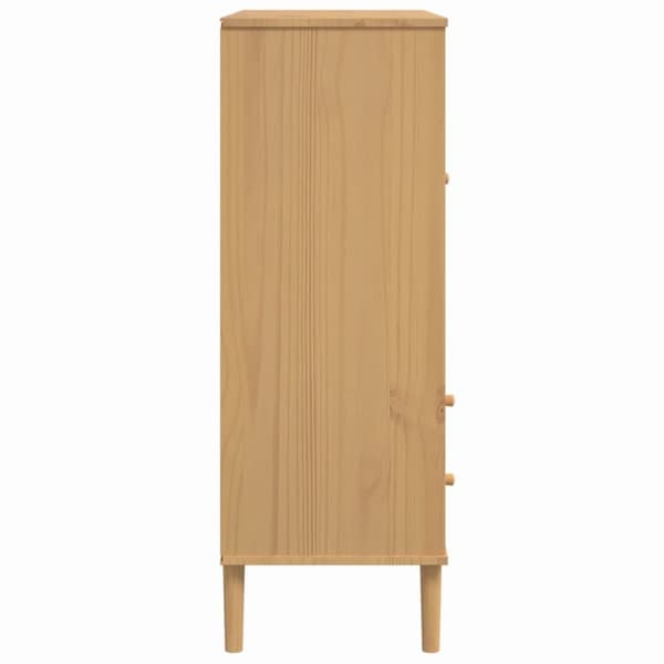 vidaXL Skjenk SENJA rotting utseende brun 90x40x112 cm heltre furu