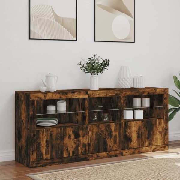 vidaXL Senkki LED-valoilla savutammi 162x37x67 cm