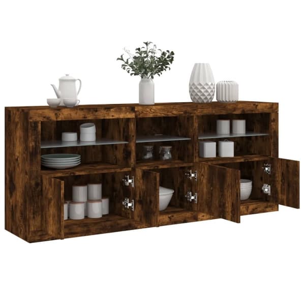 vidaXL Senkki LED-valoilla savutammi 162x37x67 cm