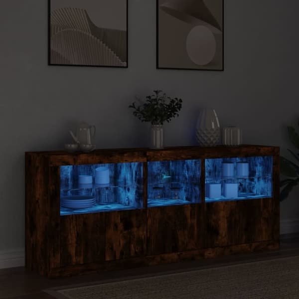 vidaXL Senkki LED-valoilla savutammi 162x37x67 cm