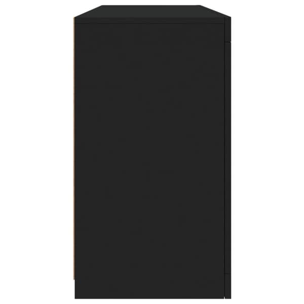 vidaXL skænk med LED-lys 142,5x37x67 cm sort