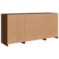 Pikkukuva 8 / 11: vidaXL Senkki LED-valoilla ruskea tammi 142,5x37x67 cm