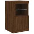 Pikkukuva 9 / 11: vidaXL Senkki LED-valoilla ruskea tammi 142,5x37x67 cm