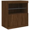 Pikkukuva 10 / 11: vidaXL Senkki LED-valoilla ruskea tammi 142,5x37x67 cm
