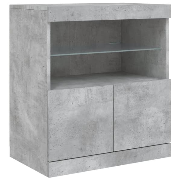 vidaXL Senkki LED-valoilla betoninharmaa 142,5x37x67 cm