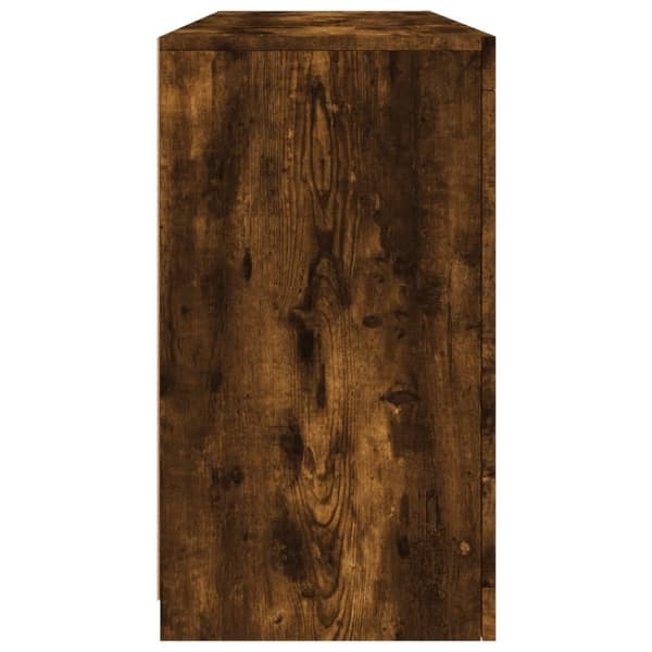 vidaXL Skjenk med LED-lys røkt eik 142,5x37x67 cm