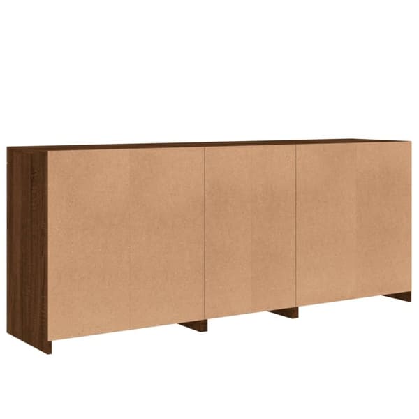 vidaXL Senkki LED-valoilla ruskea tammi 162x37x67 cm
