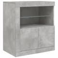 Miniatyrbilde 9 av 11: vidaXL Skjenk med LED-lys betonggrå 162x37x67 cm