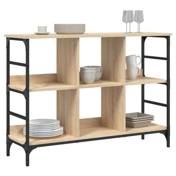vidaXL skænk 102x32x73,5 cm konstrueret træ sonoma-eg