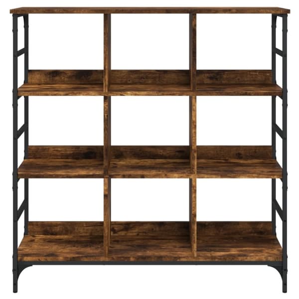 vidaXL Skjenk røkt eik 102x32x103,5 cm konstruert tre
