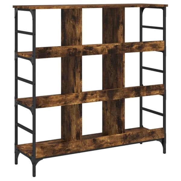 vidaXL Skjenk røkt eik 102x32x103,5 cm konstruert tre