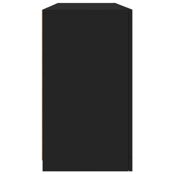 vidaXL skænk med LED-lys 142,5x37x67 cm sort