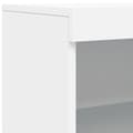 Miniatyrbilde 11 av 11: vidaXL Skjenker med LED-lys 3 stk hvit konstruert tre