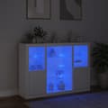 Miniatyrbillede 3 af 11: vidaXL skænke med LED-lys 3 stk. konstrueret træ hvid