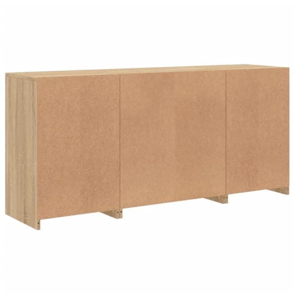 vidaXL Senkki LED-valoilla Sonoma-tammi 142,5x37x67 cm