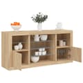 Pikkukuva 1 / 11: vidaXL Senkki LED-valoilla Sonoma-tammi 142,5x37x67 cm