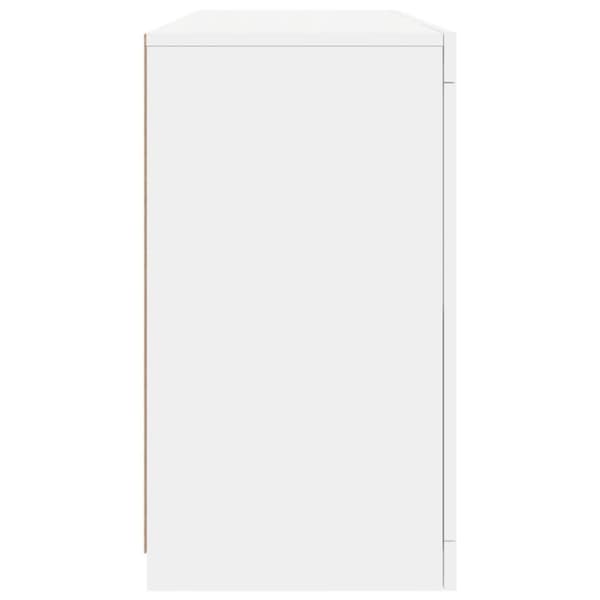 vidaXL Senkki LED-valoilla valkoinen 142,5x37x67 cm