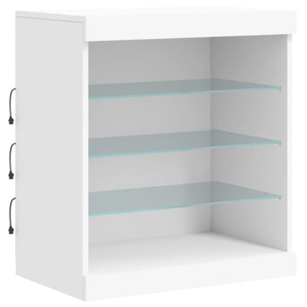 vidaXL Senkki LED-valoilla valkoinen 142,5x37x67 cm