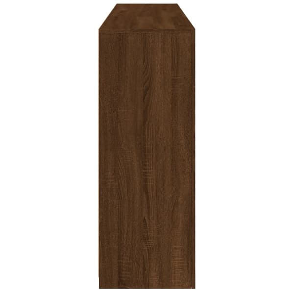 vidaXL Skänk med LED-belysning brun ek 162x37x100 cm