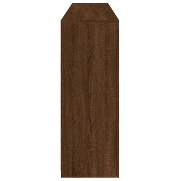 vidaXL Skjenk med LED-lys brun eik 181,5x37x100 cm