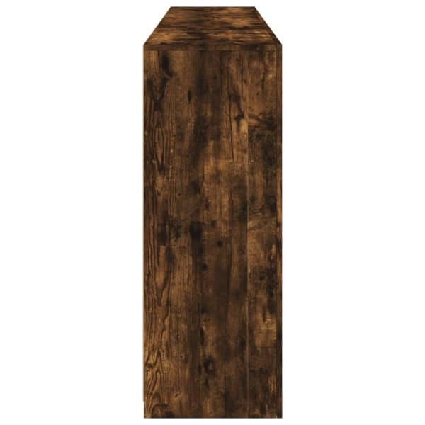 vidaXL Skjenk med LED-lys røkt eik 181,5x37x100 cm