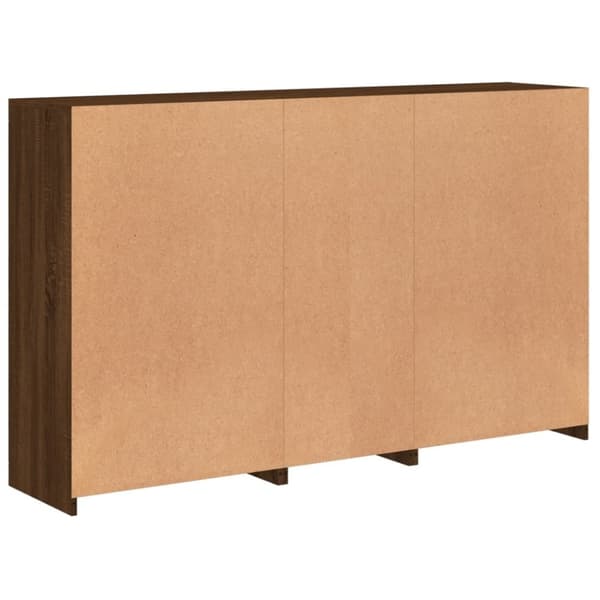 vidaXL Senkki LED-valoilla ruskea tammi 162x37x100 cm