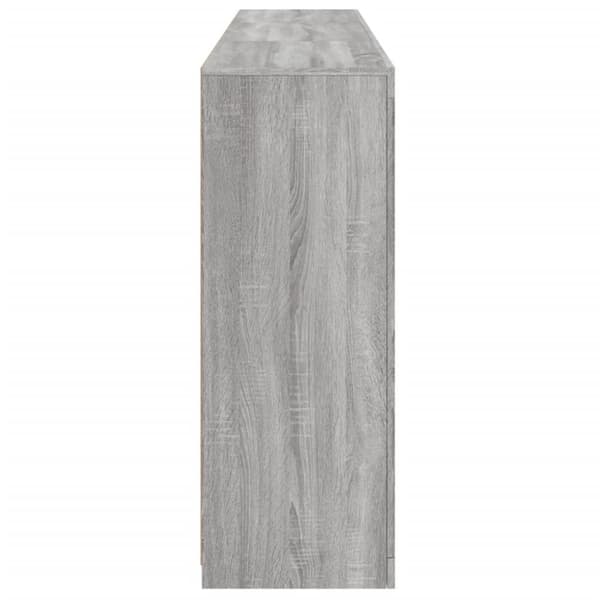 vidaXL Senkki LED-valoilla harmaa Sonoma 181,5x37x100 cm