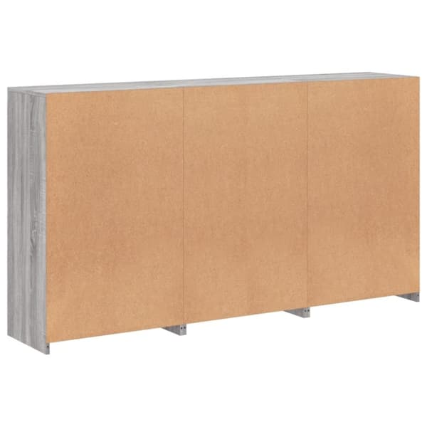 vidaXL Senkki LED-valoilla harmaa Sonoma 181,5x37x100 cm