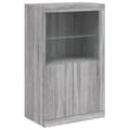 Pikkukuva 9 / 11: vidaXL Senkki LED-valoilla harmaa Sonoma 181,5x37x100 cm
