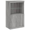 Pikkukuva 10 / 11: vidaXL Senkki LED-valoilla harmaa Sonoma 181,5x37x100 cm