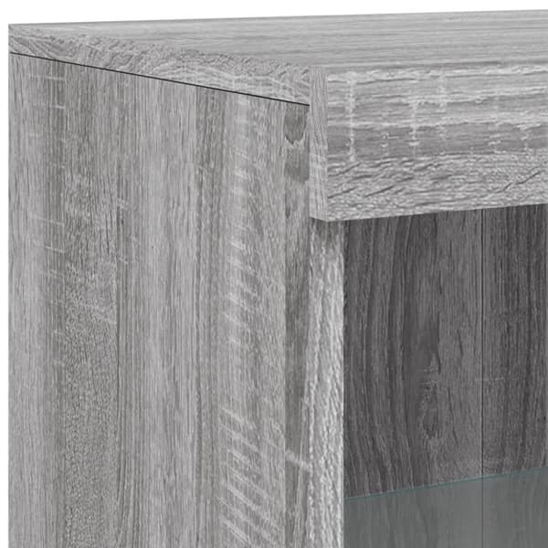 vidaXL Senkki LED-valoilla harmaa Sonoma 181,5x37x100 cm