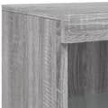 Pikkukuva 11 / 11: vidaXL Senkki LED-valoilla harmaa Sonoma 181,5x37x100 cm