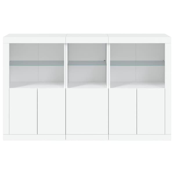 vidaXL Senkki LED-valoilla valkoinen 162x37x100 cm