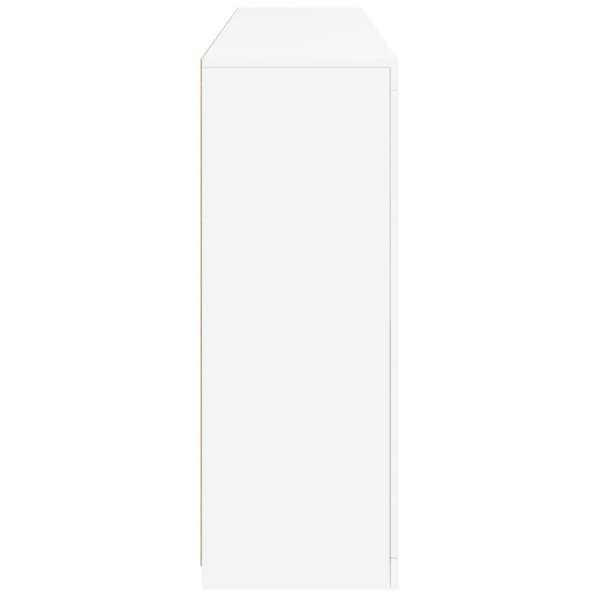 vidaXL Senkki LED-valoilla valkoinen 162x37x100 cm