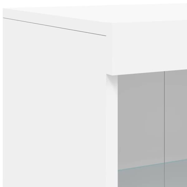 vidaXL Senkki LED-valoilla valkoinen 162x37x100 cm