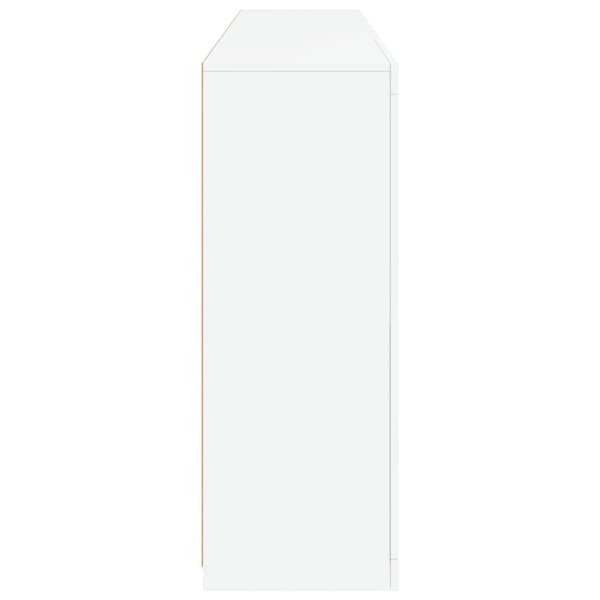 vidaXL Skjenk med LED-lys hvit 181,5x37x100 cm