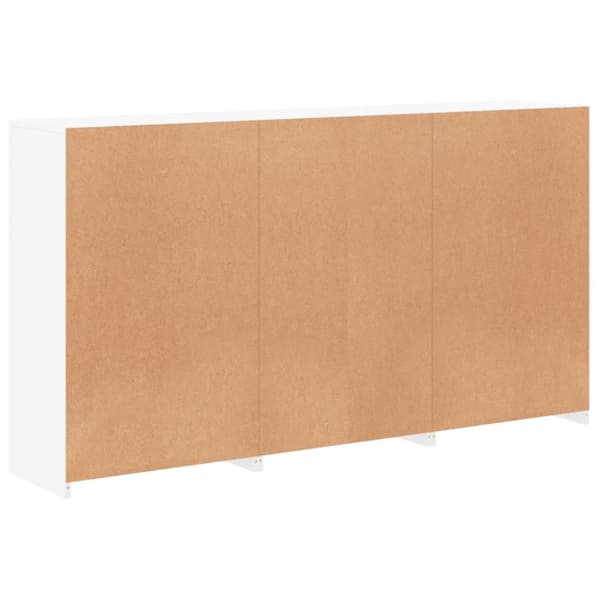 vidaXL Skjenk med LED-lys hvit 181,5x37x100 cm