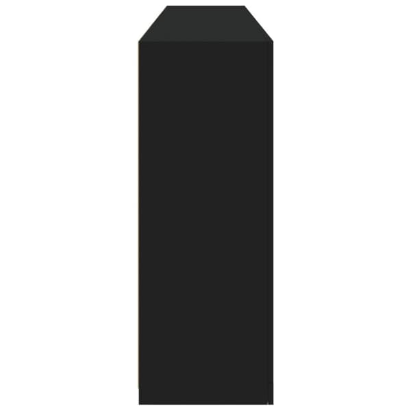 vidaXL Skjenk med LED-lys svart 202x37x100 cm