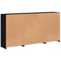 Miniatyrbilde 7 av 11: vidaXL Skjenk med LED-lys svart 202x37x100 cm