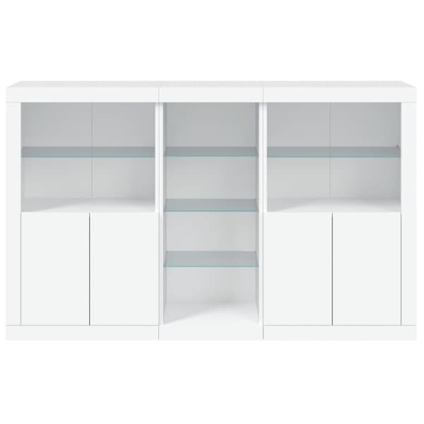 vidaXL Senkki LED-valoilla valkoinen 162x37x100 cm